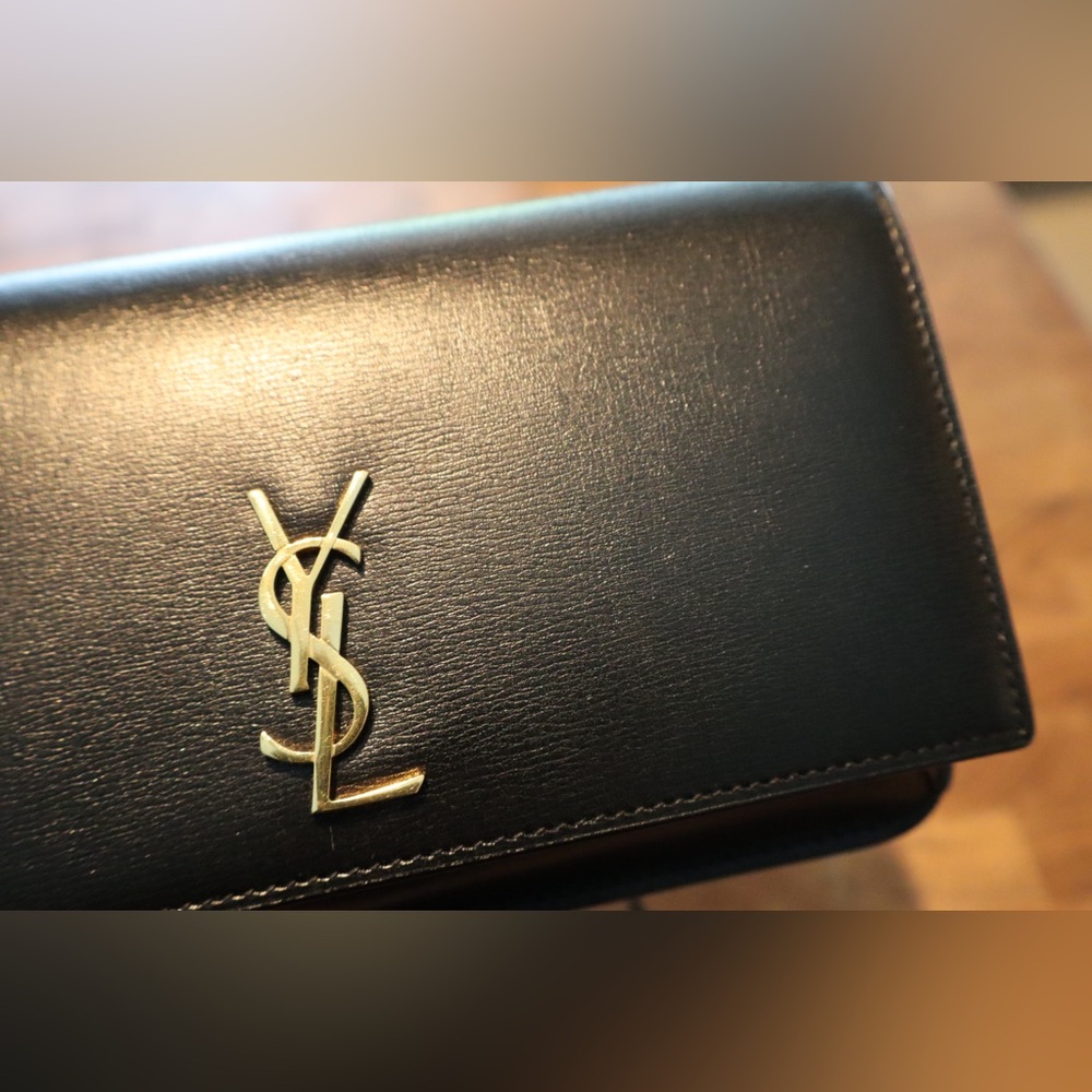 Saint Laurent Black Wallet on Chain